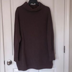 Free People purple gray sweater tunic sz L